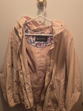 GUESS Women's Utility Hooded Jacket - Light Pink